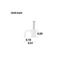 thumbnail image 5 of XINCA Nail Clamp for Round Cable 6 mm Wall Tack for Ethernet Cable Cat 6 Cables White Cable Clip Pack of 100pcs, 5 of 6