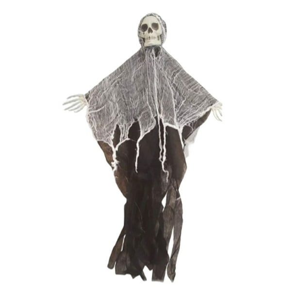 Kearding Decoración de calavera de Halloween, suministros para fiestas, colgantes interesantes de espectro de gasa, decoración colgante para casa Kits de decoración para fiestas Kearding HA069406-00