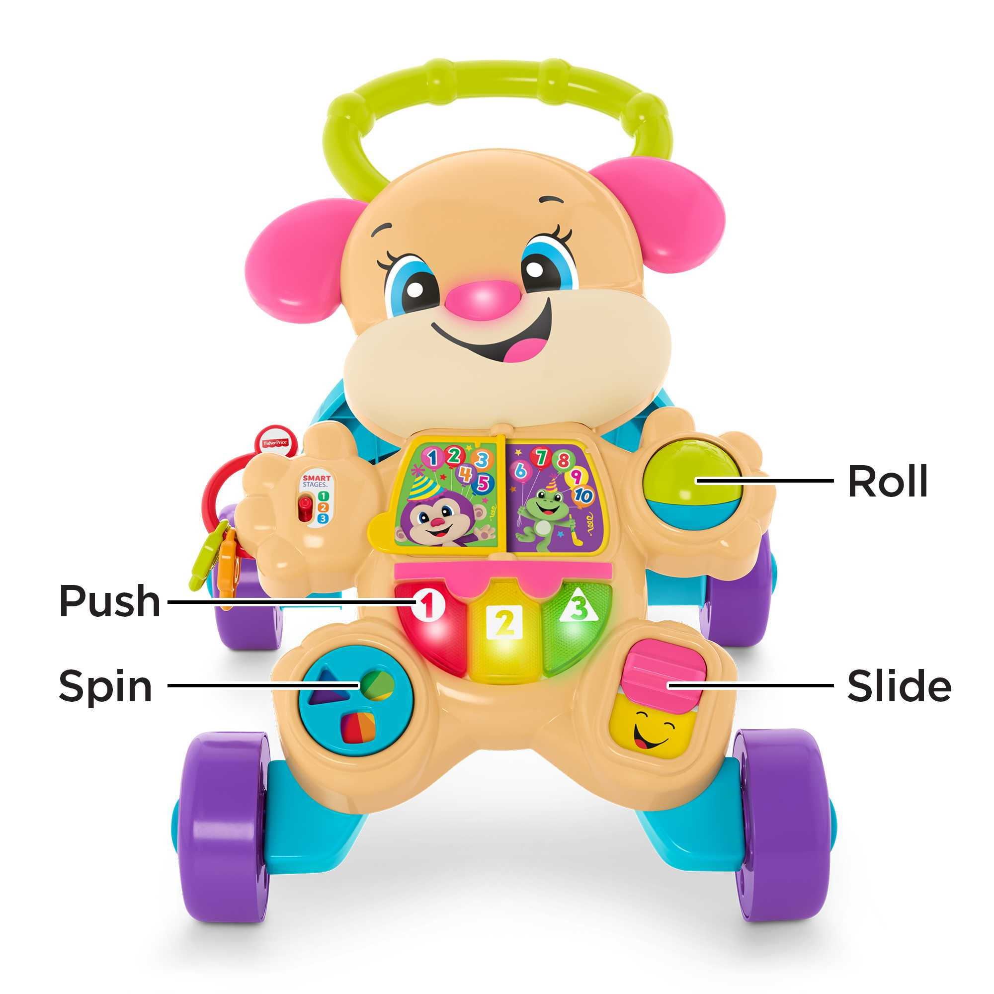 Fisher-Price Laugh & Learn Smart Stages Learn with Sis Walker Infant & Toddler Educational Toy