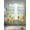 Yellow Teal, variant on Sunflower Sheer Curtains 96 Inch Length 2 Panels Set, Summer Eucalyptus Botanical Floral Grey Plaid Voile Window Treatment Semi Sheer Long Curtains Drapes for Bedroom/Living Room/Kitchen 52"x96"x2