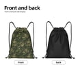 thumbnail image 5 of Ratiio Green Camouflage Skull Print Drawstring Backpack Bag Sport Gym Sackpack Heavy Duty String Backpack for Men Women, 5 of 7