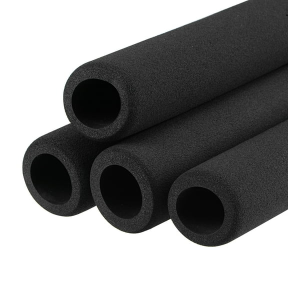 0.7" ID 3/16" Wall Thick 11.6" Black Foam Grip Tubing Handle Grips Non-slip for Fitness, Tools Handle Support 4 Pack