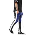 thumbnail image 3 of Ma Croix Mens Stripe Track Pants Three Tone Color Block Skinny Fit Stretch Casual Elastic Athletic Training Slim Joggers, 3 of 6