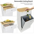 thumbnail image 5 of CANVORA 10-Gallon Tilt-Out Kitchen Trash Can Cabinet, Freestanding with Hidden Drawer & Cutting, 5 of 7