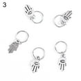 thumbnail image 1 of 5/10Pcs Punk Women Hip-Hop Braid Hand Cross Shell Leaf Ring Hair Clips Accessory, 1 of 10