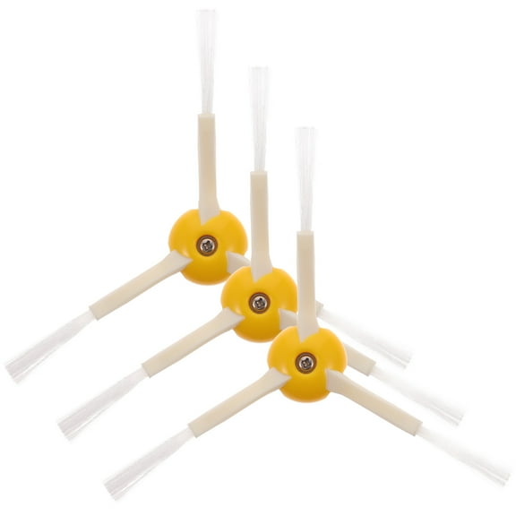 Raindrops 3Pcs Premium Yellow Triangle Side Brush Replacement for Robot Vacuum Cleaner