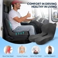 thumbnail image 3 of AMTPM Seat Cushion with Lumbar Support - L-Shaped Ergonomic Memory Foam Office Chair Cushion for Long Hours, Car Seat & Home Office (Dark Gray), 3 of 8