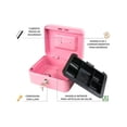 thumbnail image 3 of Pequeña Caja De Seguridad Con Cerradura Y Ranuras Alcancía De Monedas Y Otros Objetos De Valor Rosa, 3 of 11