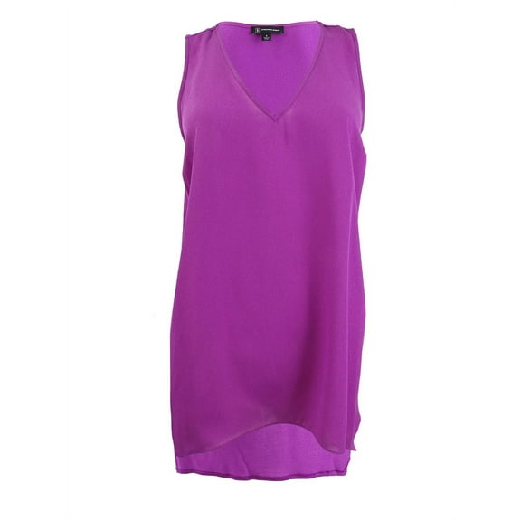 INC International Concepts Women's Handkerchief-Hem Top S, Rich Amethyst