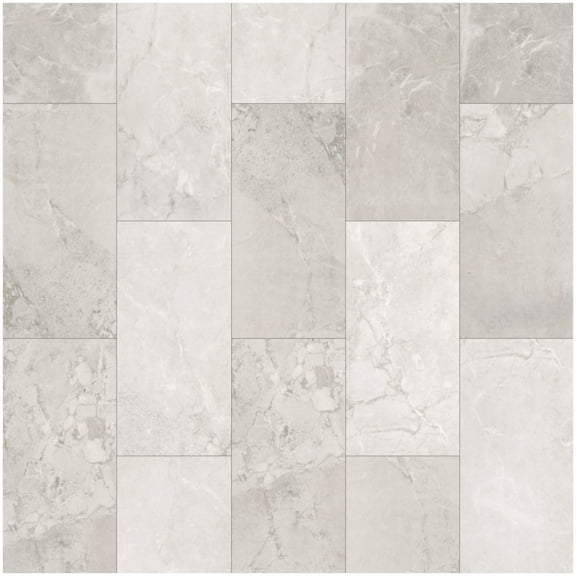 Mohawk Industries Vfe13-111 Elite 12" Wide Distressed Vinyl Flooring - Ice Cap Marble