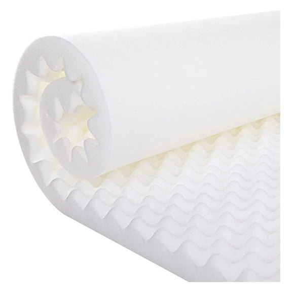 Gilbin Foam Mattress Topper, Egg Crate Hi-Density Foam Pad, Mattress Pad, and Bed Topper for Support (Without Cover, Crib Size 26x38)