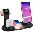 thumbnail image 1 of 4-In-1 Charger Stand Wireless Charging Station For Multiple Devices 3-In-1 Rotating Plug Multi-Device Charger For Apple Product Iphone Se 2020/11/11 /Xs/8 Samsung S20 Airpods Iwatch, 1 of 4