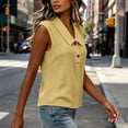 thumbnail image 4 of Womens Cotton Linen Summer Tops, Sleeveless Shirts for Women Casual Lightweight Button Down Lapel Tank Top Dressy Blouses Mothers Gifts, 4 of 6