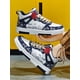 thumbnail image 3 of [Random Design] Large Size Men's Sports High-Top Sneakers, Four Seasons, Blue/White/Multicolor, Leather Splice, Flat Shoes, Walking Shoes, High-Top, C, 3 of 5