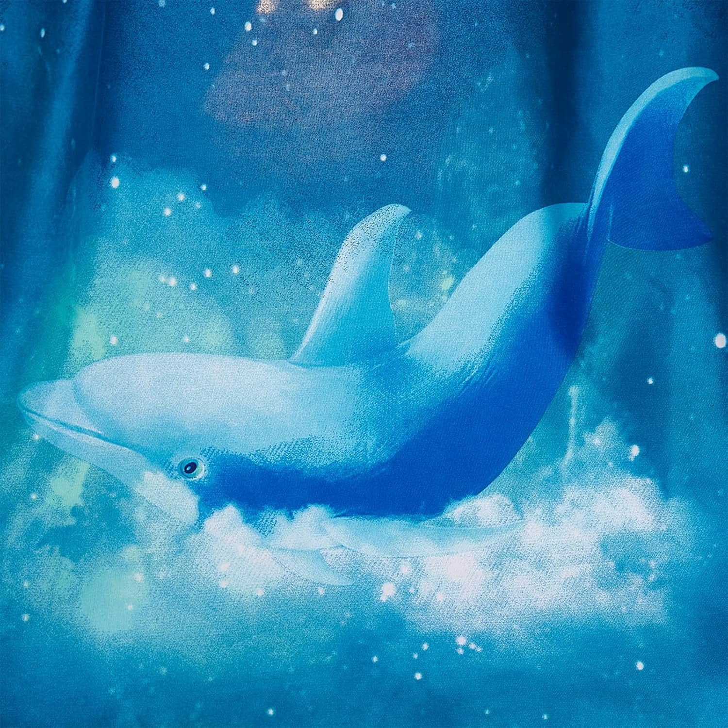 Gorgeous Dolphin Printed Bed Canopy for Girls & Adults, Room Decorative Cozy Bed Curtain Canopy Drapes, Round Dome Luxurious Lace Princess Canopies Mosquito Netting (Dolphin)