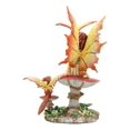 thumbnail image 3 of Amy Brown Pretty Summer Fairy On Toadstool Mushroom With Fox Pixie Fairy Statue, 3 of 5