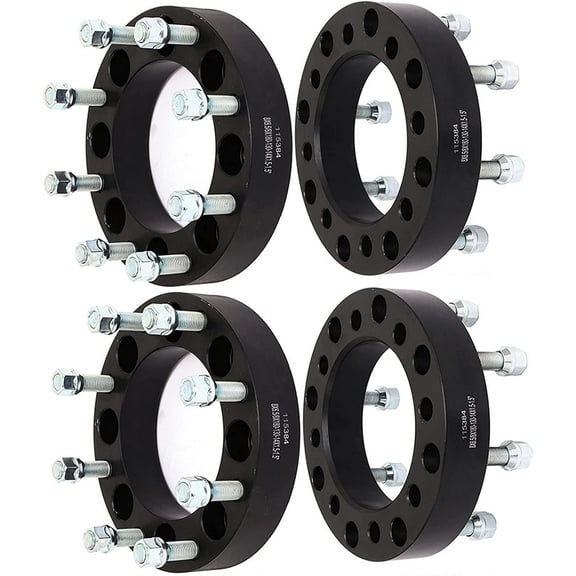 SCITOO 4PCS 1.5" 8 Lug Wheel Adapters 8x6.5 to 8x180 14x1.5 Studs 130mm fit for 2001-2010 for Silverado 2500HD 2001-2007 for Silverado 3500 Wheel Adapters Kit