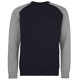 thumbnail image 2 of Awdis - Sudadera Modelo Béisbol 2 tonos hombre caballero (Marino Oxford / Gris jaspeado), 2 of 2