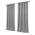 thumbnail image 2 of Reversible 2 Pack Modern Floral Grommet Top Thermal Insulated Blackout Curtains - Silver, 2 of 3