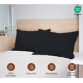 thumbnail image 5 of Royale Linens Pillow Shams 2 Pack Euro Size 26x26 Inch - Brushed 1800 Microfiber - Bed Pillow Shams, Wrinkle Resistant Super Soft and Cozy - Back Overlap Closure - Oxford Pillowcase (Euro, Black), 5 of 9
