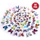 thumbnail image 2 of 80 unidades de pegatinas de pared de mariposa-decoración de mariposas 3d compatible con pegatinas murales extraíbles de pared decoración del hogar habitación de niños decoración del dormitorio Afortunado Sencillez, 2 of 5