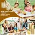 thumbnail image 4 of 50 Pcs Gold Plastic Cups, 12oz Disposable Stemless Wine Glasses | for Cocktail | Cute Clear Cocktail Wine Glasses | Gold Party Cups | for Meeting Wedding Graduation Holiday Party, 4 of 16
