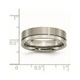 thumbnail image 6 of Chisel Titanium Brushed and Polished 6mm Grooved Band, 6 of 6