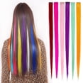 thumbnail image 1 of Lubelski Women Synthetic Hair Long Straight Multi Colors Extension Hairpiece Party Wig, 1 of 7