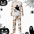 thumbnail image 5 of Family Matching Pajamas Halloween Pumpkin Print Long Sleeve Crewneck Tops and Pant Set for Men Satin 2 Pcs Sleepwear - Man, 5 of 9
