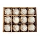 thumbnail image 1 of 12 bolas navideñas brillantes de 6 cm con paquete, decoraciones colgantes para festivales. Beige, 1 of 9