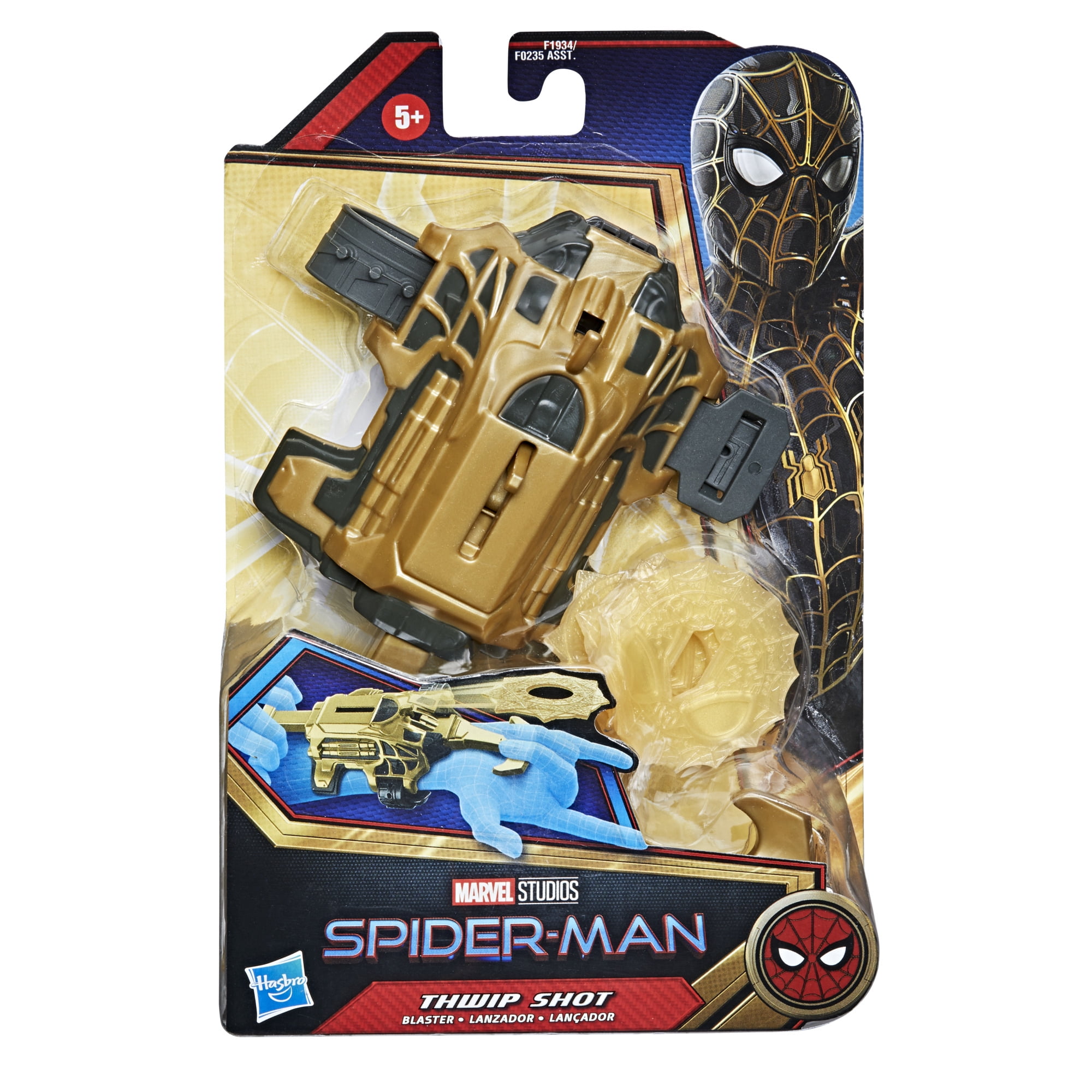 Marvel Spider-Man Thwip Shot Blaster Role Play Toy, Includes 3 Stretchy Web Projectiles