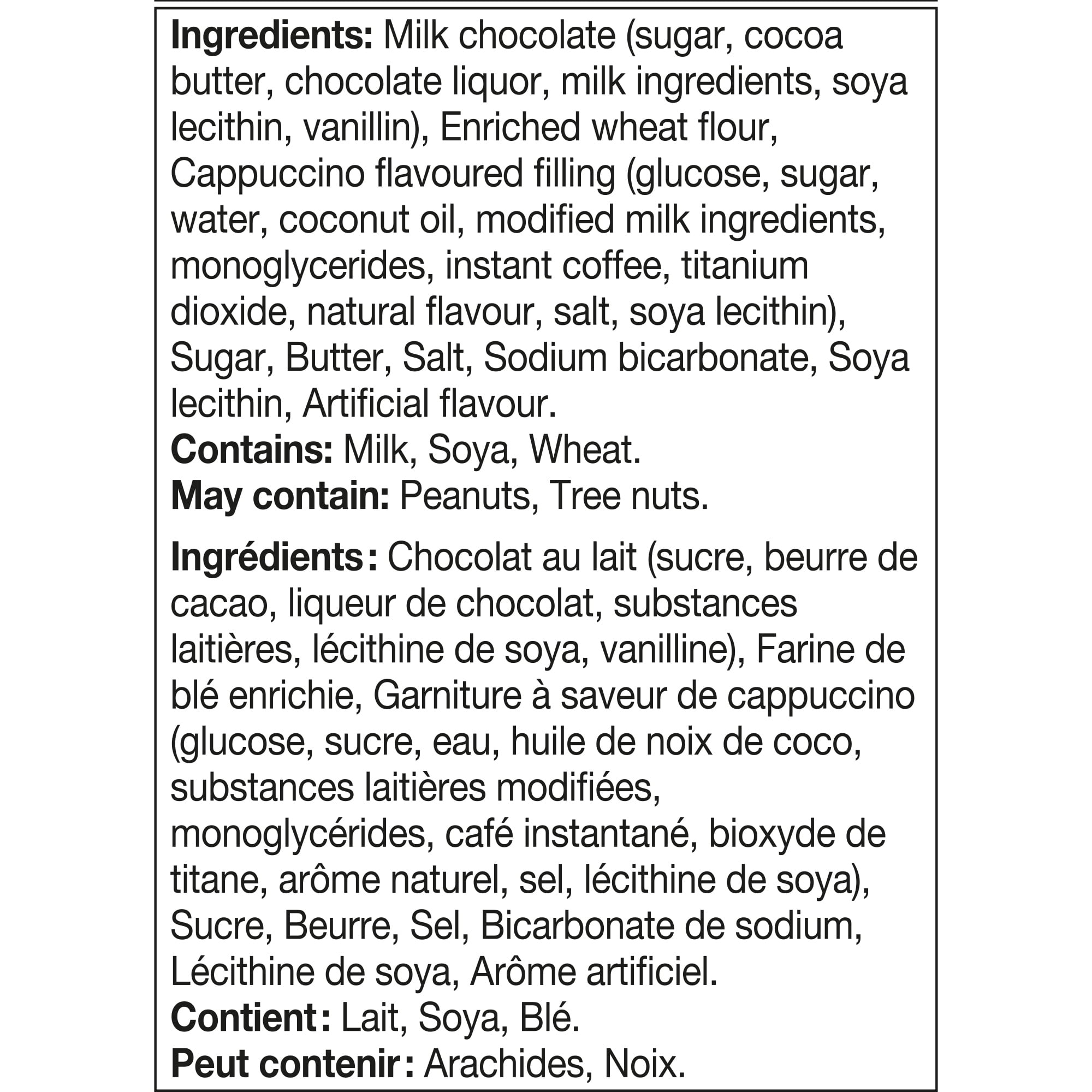 CELEBRATION CAPPUCCINO MILK CHOCOLATE COATED, 240G EACH BOX