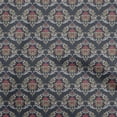 thumbnail image 1 of oneOone Cotton Silk Blue Fabric Damask Craft Projects Decor Fabric Printed By The Yard 42 Inch Wide, 1 of 5