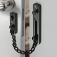 thumbnail image 4 of TALENO 2 Pack Door Chain Lock Black Stainless Steel Door Guard with Spring Anti Theft Press Lock Home Door Guard Used in Home Hotel Office, 4 of 4