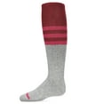 thumbnail image 2 of MeMoi  Two-Tone Stripe Knee-High Socks - Girls - Female, 6, Med Gray Heather, 2 of 3
