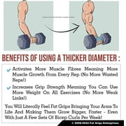 Fat Gripz Pro - The Simple Proven Way to Get Big Biceps & Forearms Fast - Blue (2.25 Inch Outer Diameter - Most Popular)