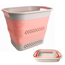 SAMMART 40L (10.5 Gallon) Collapsible Plastic Laundry Basket - Foldable Pop Up Storage Container/Organizer - Portable Laundry Hamper - Space Saving