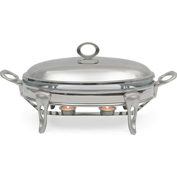 Galashield 3-Quart Chafing Dish Buffet Set with Warming Tray, Stainless Steel Server and Oven-Safe Glass Lid