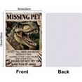 thumbnail image 2 of Missing Pet Metal Tin Signs Dinosaur Heads Tin Sign Metal Wall Poster Retro Sign Metal Plaque for Home Livingroom Bar Club Men Cave Wall Art Decor Housewarming Gift Colorful, 2 of 8