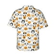 thumbnail image 4 of Xecao Dog Faces print Hawaiian shirt - a stylish short-sleeve button-down for men, perfect for casual beach and tropical outings., 4 of 9