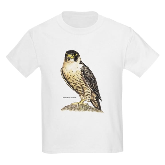 CafePress - Peregrine Falcon Bird Kids Light T Shirt - Light Classic Kids Graphic, Short Sleeve T-Shirt, Sizes XS-XL