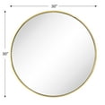thumbnail image 2 of TEHOME Round Gold 30 inch, Brushed Brass Gold Wall Mirror for Bathroom Vanity,Bedroom & Entryway, 2 of 14