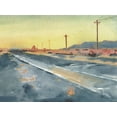 thumbnail image 2 of Parker, Jennifer Paxton 14x12 White Modern Wood Framed Museum Art Print Titled - Deserted Highway I, 2 of 4