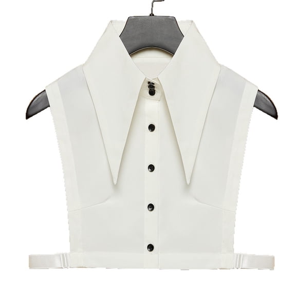 Lady's Detachable False Collar Half Shirt Blouse Pointed Triangle Lapel Fake Collar Collar White, for Women Girls