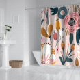 thumbnail image 2 of Waterproof Beautiful Colorful Floral Shower Curtain 72x72 Inch Boho Style Polyester Unique Shower Curtain for Bathroom Hotel Home Decor with 12 Plastic Hooks, 2 of 5