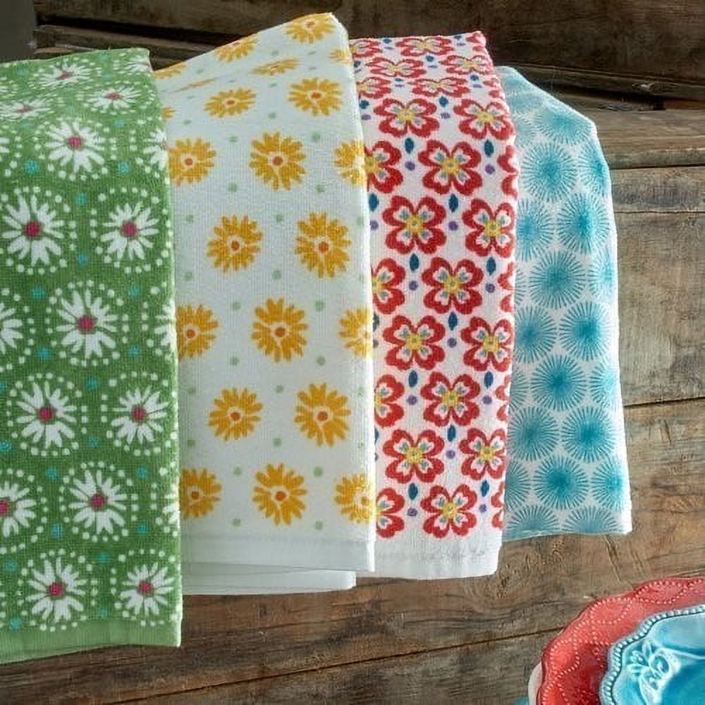 The Pioneer Woman Flea Market Kitchen Towel, Multicolor, 4 Piece
