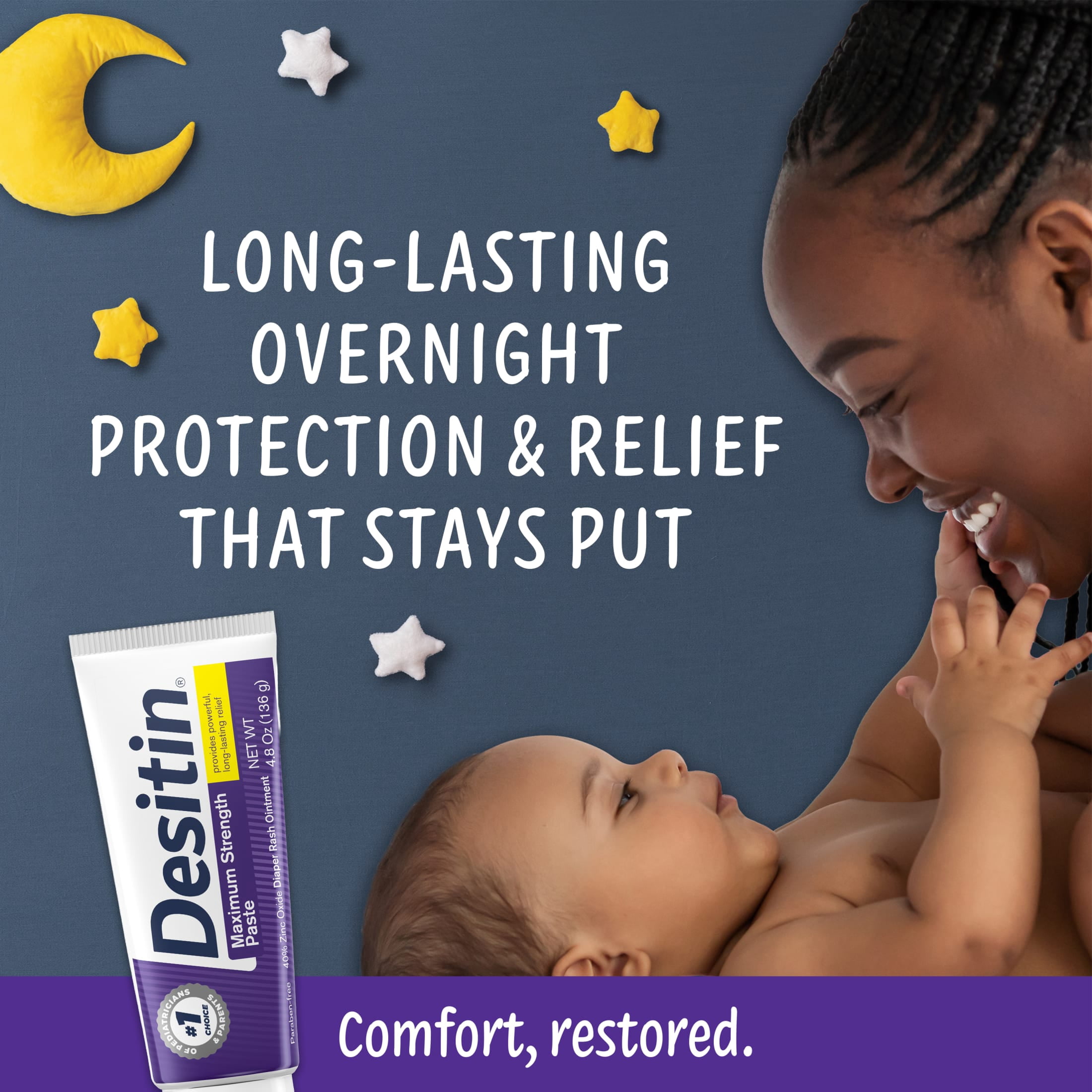 Desitin Maximum Strength Diaper Rash Cream, 40% Zinc Oxide, 4.8 oz