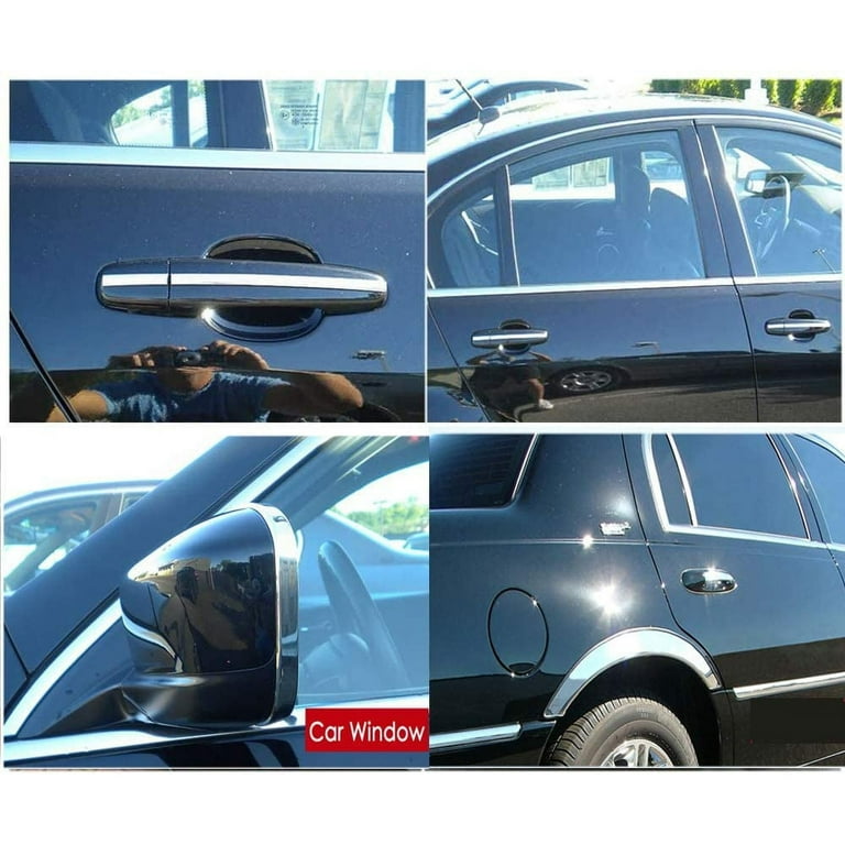 2 50mm Wide Automotive Chrome Trim Molding 10Feet Car Body Side Trim Strip Self Adhesive Scratch Proof Decorative for Truck RV Boat Exterior Interior Bumper Door Walmart