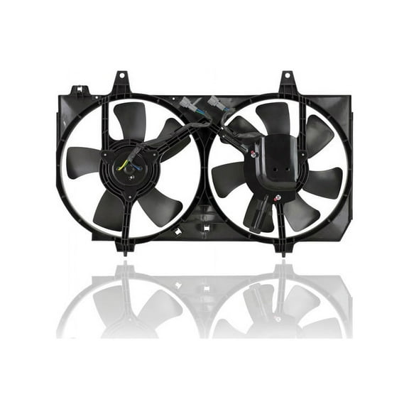 Dual Radiator and Condenser Fan Assembly - Cooling Direct Compatible/Replacement for '99-02 Infiniti G20 - 214813J960