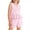 Pink, variant on Girls Gingham Plaid 2-Piece Outfit, Sleeveless Ruffle Hem Top and Bow Decor Shorts Set, Round Neck Casual Summer Set 1-8Y